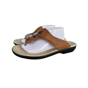 Propet Women's Monica Sandal,Bronze Brown Women Sz 9.5 Leather Comfort
